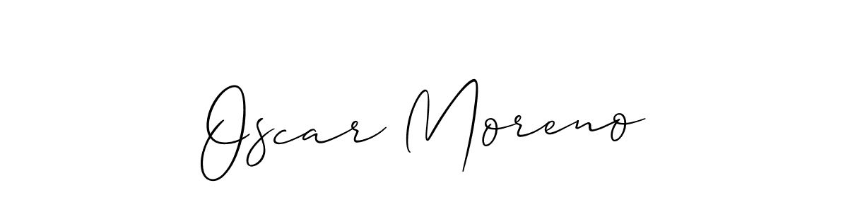 How to make Oscar Moreno signature? Allison_Script is a professional autograph style. Create handwritten signature for Oscar Moreno name. Oscar Moreno signature style 2 images and pictures png