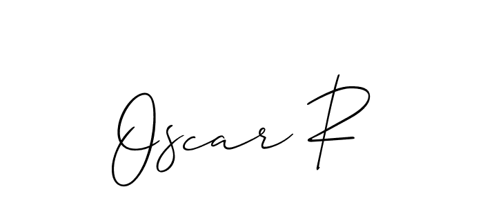 You should practise on your own different ways (Allison_Script) to write your name (Oscar R) in signature. don't let someone else do it for you. Oscar R signature style 2 images and pictures png