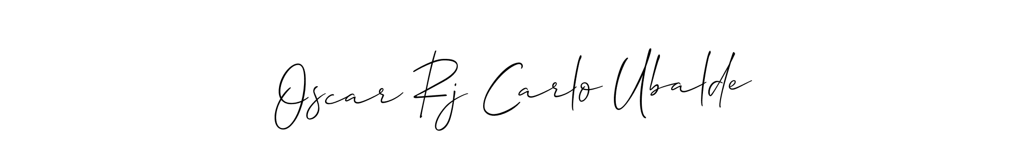 You should practise on your own different ways (Allison_Script) to write your name (Oscar Rj Carlo Ubalde) in signature. don't let someone else do it for you. Oscar Rj Carlo Ubalde signature style 2 images and pictures png
