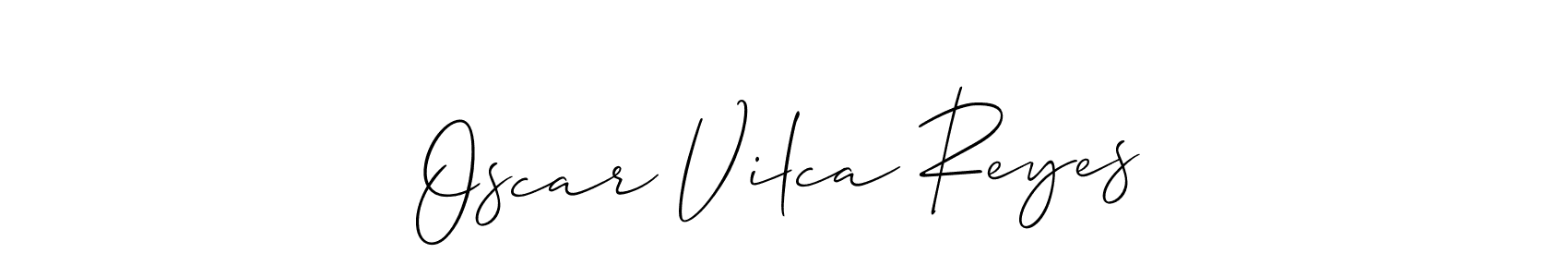 The best way (Allison_Script) to make a short signature is to pick only two or three words in your name. The name Oscar Vilca Reyes include a total of six letters. For converting this name. Oscar Vilca Reyes signature style 2 images and pictures png