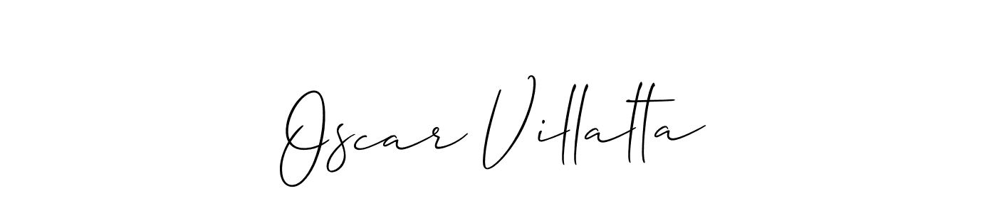 The best way (Allison_Script) to make a short signature is to pick only two or three words in your name. The name Oscar Villalta include a total of six letters. For converting this name. Oscar Villalta signature style 2 images and pictures png
