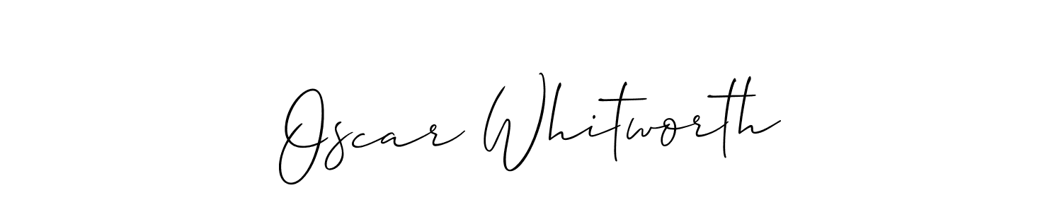 How to make Oscar Whitworth name signature. Use Allison_Script style for creating short signs online. This is the latest handwritten sign. Oscar Whitworth signature style 2 images and pictures png