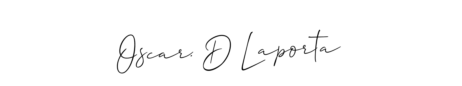 How to make Oscar. D Laporta signature? Allison_Script is a professional autograph style. Create handwritten signature for Oscar. D Laporta name. Oscar. D Laporta signature style 2 images and pictures png