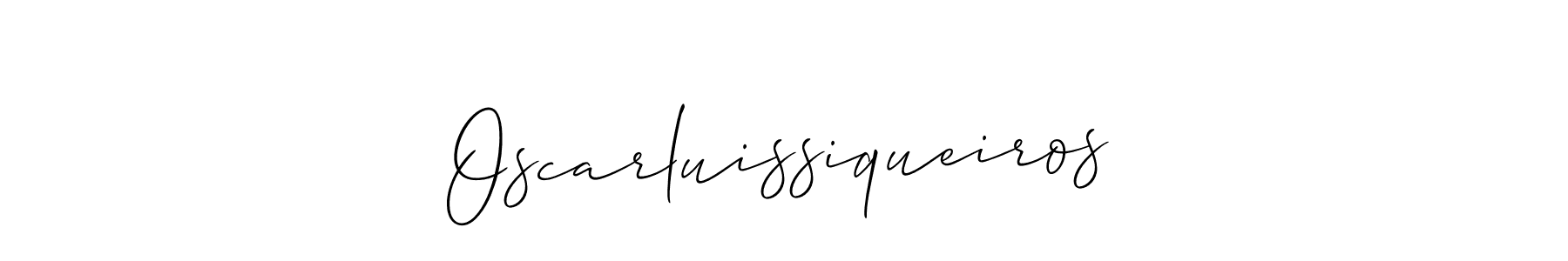 Also You can easily find your signature by using the search form. We will create Oscarluissiqueiros name handwritten signature images for you free of cost using Allison_Script sign style. Oscarluissiqueiros signature style 2 images and pictures png