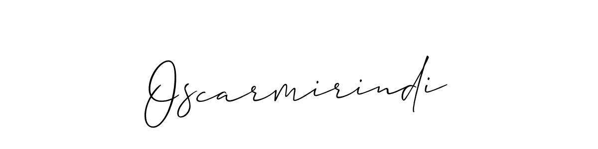 How to make Oscarmirindi name signature. Use Allison_Script style for creating short signs online. This is the latest handwritten sign. Oscarmirindi signature style 2 images and pictures png