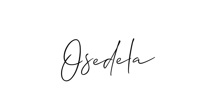 Also we have Osedela name is the best signature style. Create professional handwritten signature collection using Allison_Script autograph style. Osedela signature style 2 images and pictures png