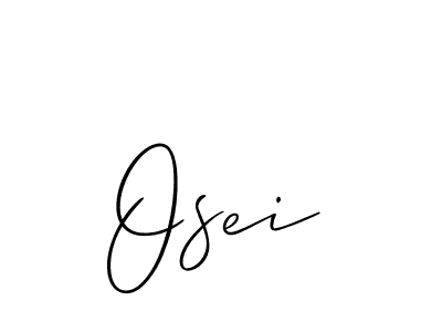Make a beautiful signature design for name Osei. With this signature (Allison_Script) style, you can create a handwritten signature for free. Osei signature style 2 images and pictures png