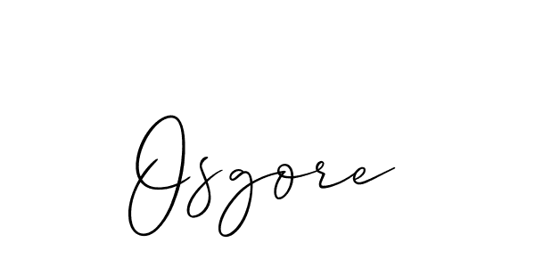 Create a beautiful signature design for name Osgore. With this signature (Allison_Script) fonts, you can make a handwritten signature for free. Osgore signature style 2 images and pictures png