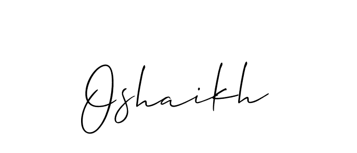 Make a short Oshaikh signature style. Manage your documents anywhere anytime using Allison_Script. Create and add eSignatures, submit forms, share and send files easily. Oshaikh signature style 2 images and pictures png