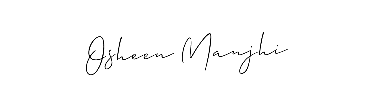 How to make Osheen Manjhi name signature. Use Allison_Script style for creating short signs online. This is the latest handwritten sign. Osheen Manjhi signature style 2 images and pictures png