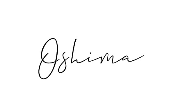 Make a beautiful signature design for name Oshima. With this signature (Allison_Script) style, you can create a handwritten signature for free. Oshima signature style 2 images and pictures png