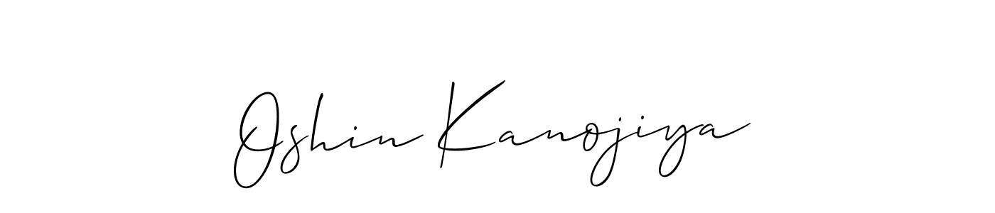 Also we have Oshin Kanojiya name is the best signature style. Create professional handwritten signature collection using Allison_Script autograph style. Oshin Kanojiya signature style 2 images and pictures png