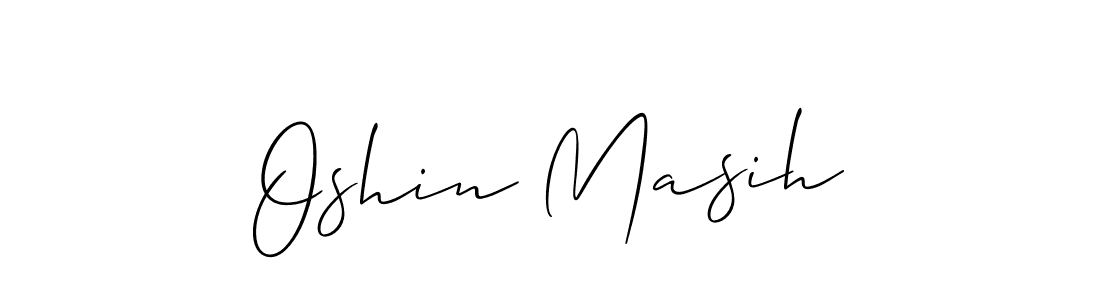 How to make Oshin Masih signature? Allison_Script is a professional autograph style. Create handwritten signature for Oshin Masih name. Oshin Masih signature style 2 images and pictures png