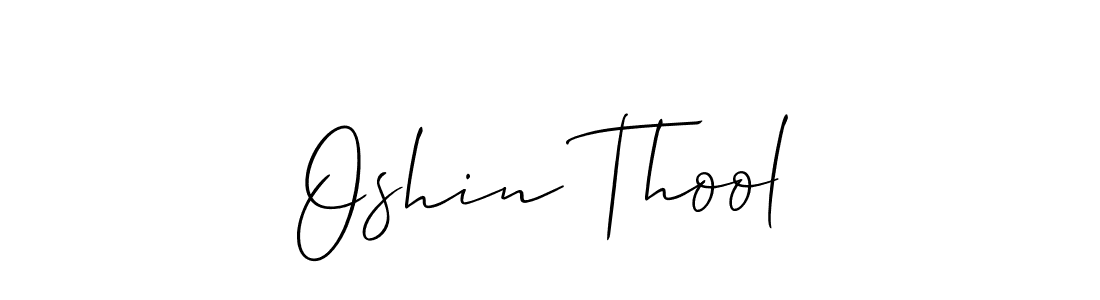 How to make Oshin Thool signature? Allison_Script is a professional autograph style. Create handwritten signature for Oshin Thool name. Oshin Thool signature style 2 images and pictures png