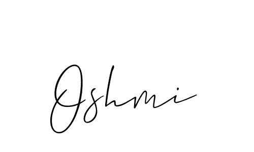 Design your own signature with our free online signature maker. With this signature software, you can create a handwritten (Allison_Script) signature for name Oshmi. Oshmi signature style 2 images and pictures png