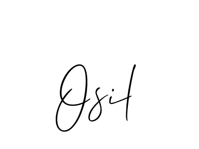 Create a beautiful signature design for name Osil. With this signature (Allison_Script) fonts, you can make a handwritten signature for free. Osil signature style 2 images and pictures png