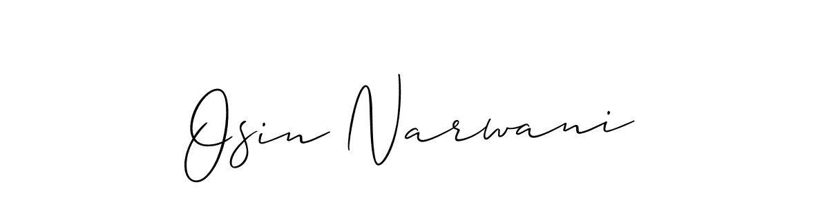 Also we have Osin Narwani name is the best signature style. Create professional handwritten signature collection using Allison_Script autograph style. Osin Narwani signature style 2 images and pictures png