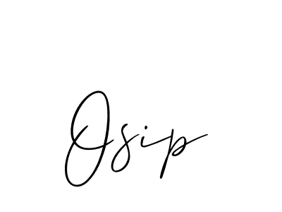 How to make Osip name signature. Use Allison_Script style for creating short signs online. This is the latest handwritten sign. Osip signature style 2 images and pictures png