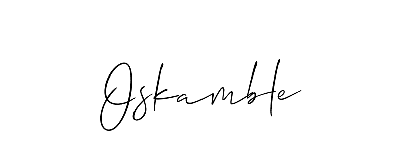 How to make Oskamble name signature. Use Allison_Script style for creating short signs online. This is the latest handwritten sign. Oskamble signature style 2 images and pictures png