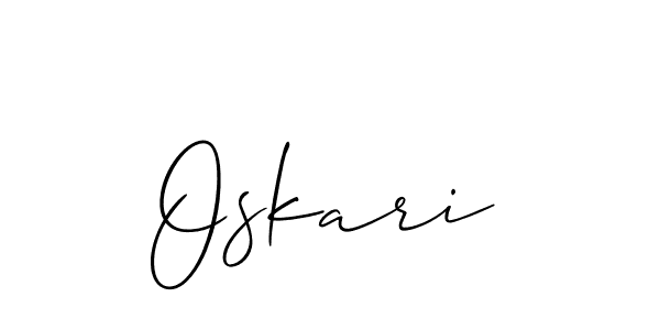 Make a beautiful signature design for name Oskari. With this signature (Allison_Script) style, you can create a handwritten signature for free. Oskari signature style 2 images and pictures png