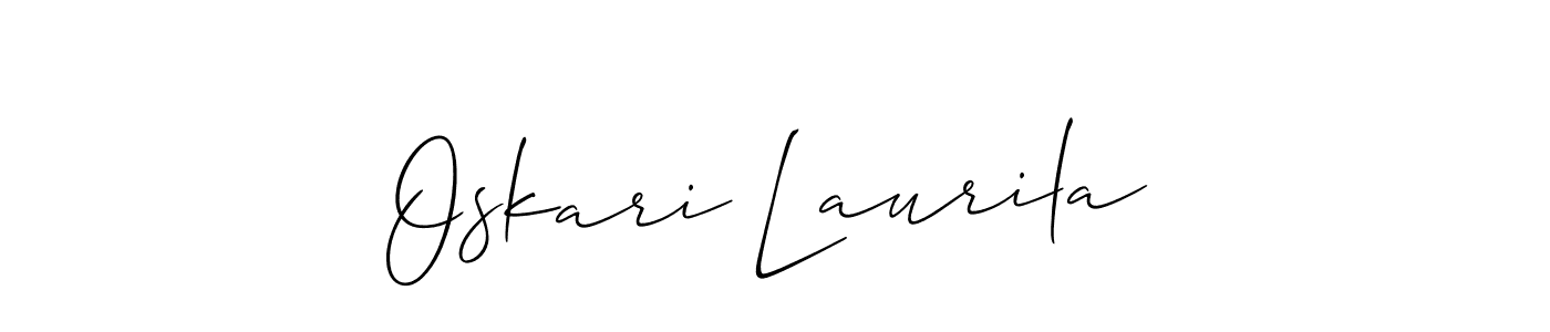 How to make Oskari Laurila signature? Allison_Script is a professional autograph style. Create handwritten signature for Oskari Laurila name. Oskari Laurila signature style 2 images and pictures png