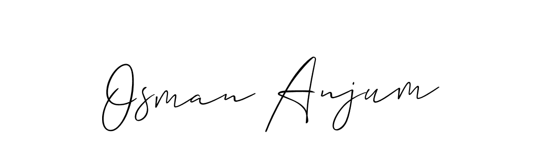 How to make Osman Anjum signature? Allison_Script is a professional autograph style. Create handwritten signature for Osman Anjum name. Osman Anjum signature style 2 images and pictures png