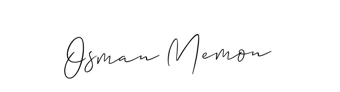 Design your own signature with our free online signature maker. With this signature software, you can create a handwritten (Allison_Script) signature for name Osman Memon. Osman Memon signature style 2 images and pictures png