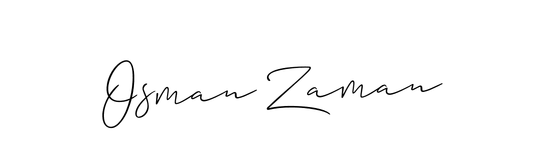 Design your own signature with our free online signature maker. With this signature software, you can create a handwritten (Allison_Script) signature for name Osman Zaman. Osman Zaman signature style 2 images and pictures png