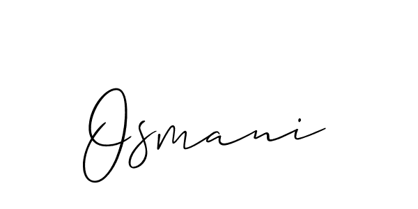 Make a beautiful signature design for name Osmani. With this signature (Allison_Script) style, you can create a handwritten signature for free. Osmani signature style 2 images and pictures png