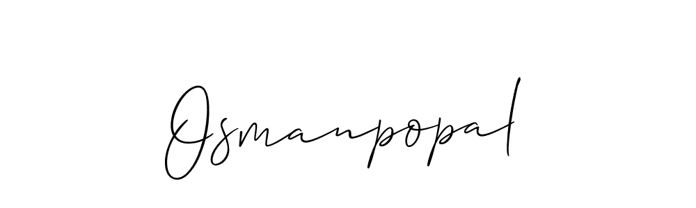 This is the best signature style for the Osmanpopal name. Also you like these signature font (Allison_Script). Mix name signature. Osmanpopal signature style 2 images and pictures png