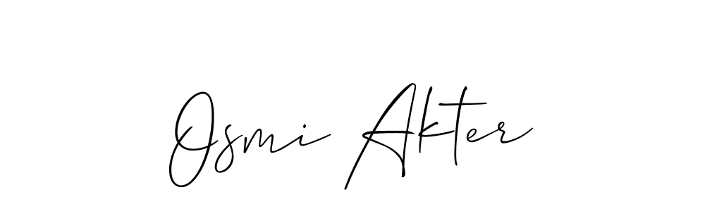 How to Draw Osmi Akter signature style? Allison_Script is a latest design signature styles for name Osmi Akter. Osmi Akter signature style 2 images and pictures png