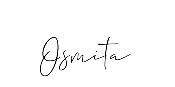 Create a beautiful signature design for name Osmita. With this signature (Allison_Script) fonts, you can make a handwritten signature for free. Osmita signature style 2 images and pictures png