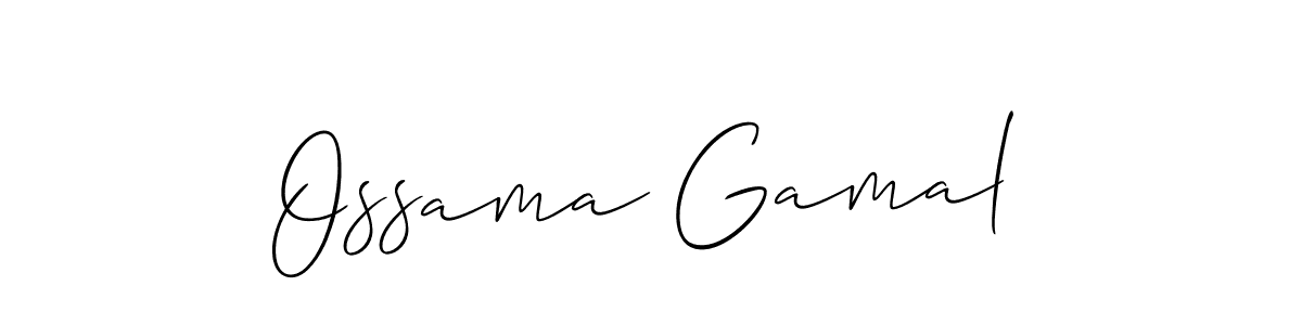 Create a beautiful signature design for name Ossama Gamal. With this signature (Allison_Script) fonts, you can make a handwritten signature for free. Ossama Gamal signature style 2 images and pictures png