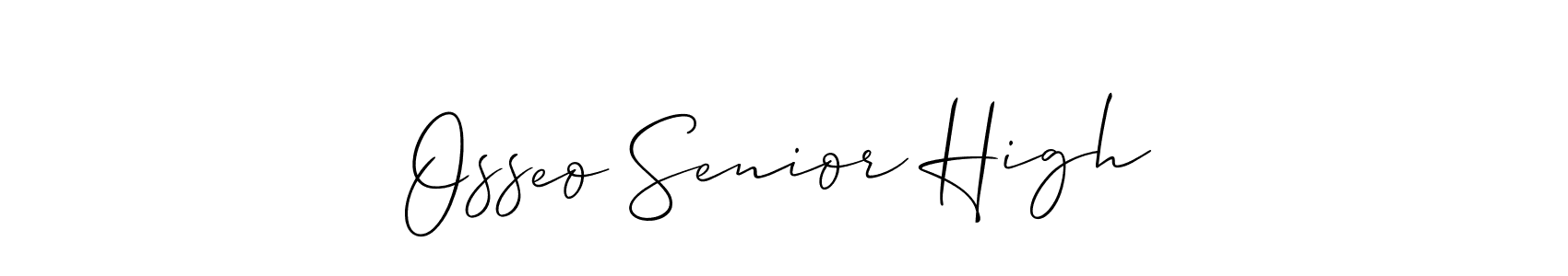 This is the best signature style for the Osseo Senior High name. Also you like these signature font (Allison_Script). Mix name signature. Osseo Senior High signature style 2 images and pictures png