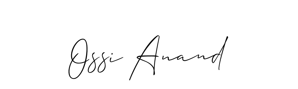 How to make Ossi Anand name signature. Use Allison_Script style for creating short signs online. This is the latest handwritten sign. Ossi Anand signature style 2 images and pictures png