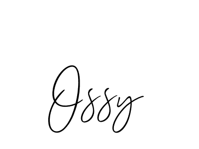 How to make Ossy signature? Allison_Script is a professional autograph style. Create handwritten signature for Ossy name. Ossy signature style 2 images and pictures png