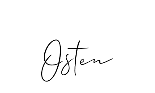 Allison_Script is a professional signature style that is perfect for those who want to add a touch of class to their signature. It is also a great choice for those who want to make their signature more unique. Get Osten name to fancy signature for free. Osten signature style 2 images and pictures png