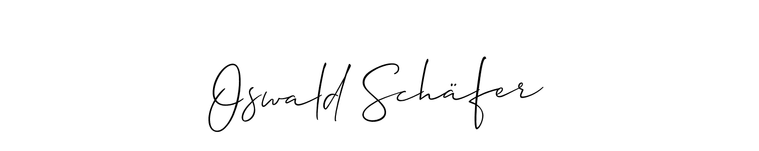 Use a signature maker to create a handwritten signature online. With this signature software, you can design (Allison_Script) your own signature for name Oswald Schäfer. Oswald Schäfer signature style 2 images and pictures png