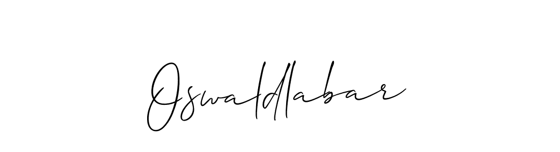 Make a beautiful signature design for name Oswaldlabar. With this signature (Allison_Script) style, you can create a handwritten signature for free. Oswaldlabar signature style 2 images and pictures png