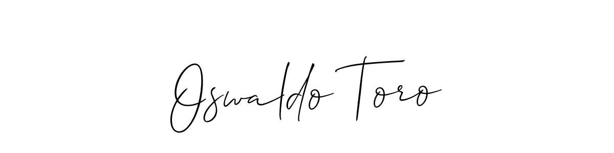 Design your own signature with our free online signature maker. With this signature software, you can create a handwritten (Allison_Script) signature for name Oswaldo Toro. Oswaldo Toro signature style 2 images and pictures png