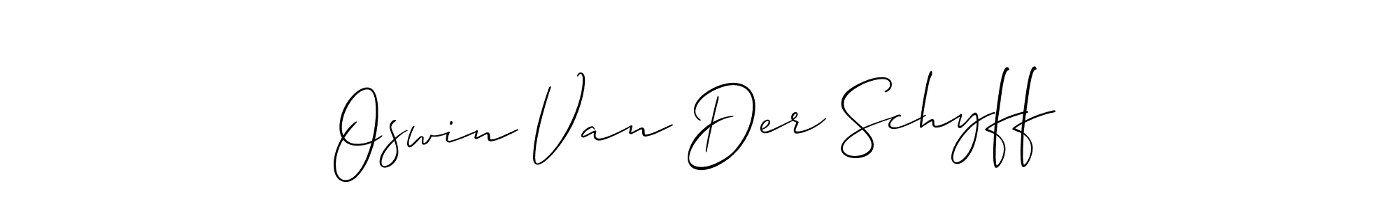 How to make Oswin Van Der Schyff name signature. Use Allison_Script style for creating short signs online. This is the latest handwritten sign. Oswin Van Der Schyff signature style 2 images and pictures png