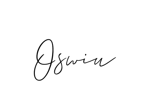 How to make Oswiu signature? Allison_Script is a professional autograph style. Create handwritten signature for Oswiu name. Oswiu signature style 2 images and pictures png