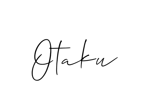 You should practise on your own different ways (Allison_Script) to write your name (Otaku) in signature. don't let someone else do it for you. Otaku signature style 2 images and pictures png