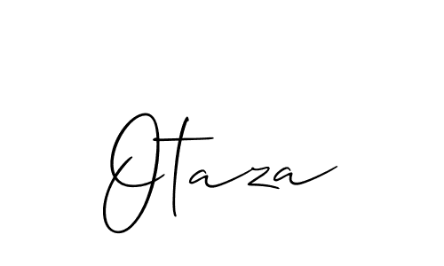 Design your own signature with our free online signature maker. With this signature software, you can create a handwritten (Allison_Script) signature for name Otaza. Otaza signature style 2 images and pictures png