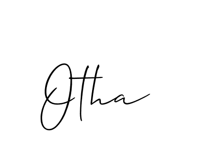 Also we have Otha name is the best signature style. Create professional handwritten signature collection using Allison_Script autograph style. Otha signature style 2 images and pictures png