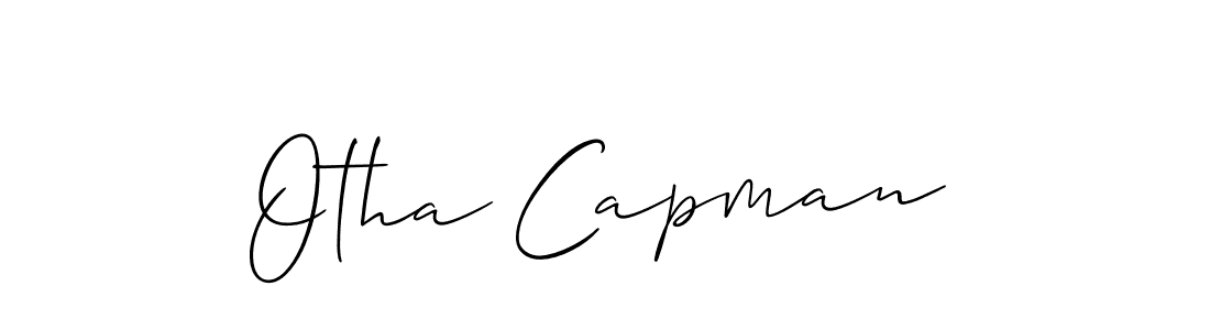 Use a signature maker to create a handwritten signature online. With this signature software, you can design (Allison_Script) your own signature for name Otha Capman. Otha Capman signature style 2 images and pictures png