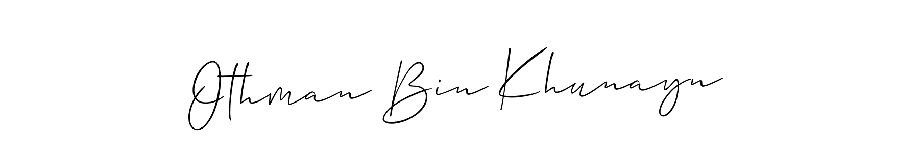 Check out images of Autograph of Othman Bin Khunayn name. Actor Othman Bin Khunayn Signature Style. Allison_Script is a professional sign style online. Othman Bin Khunayn signature style 2 images and pictures png