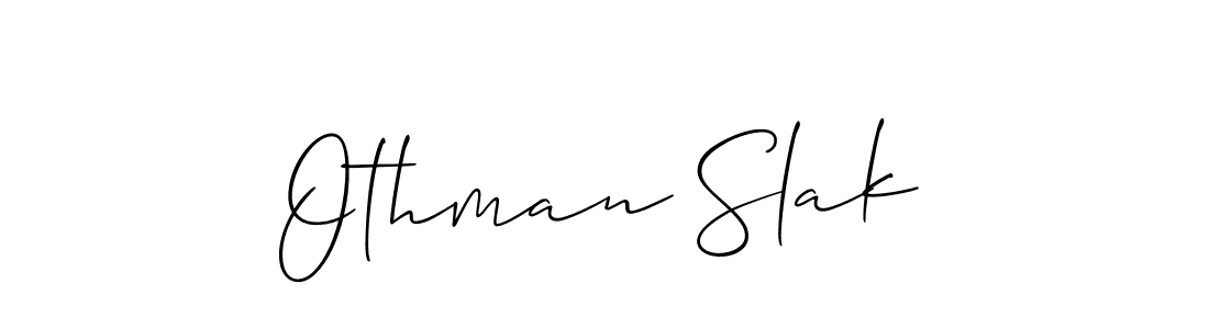 Also we have Othman Slak name is the best signature style. Create professional handwritten signature collection using Allison_Script autograph style. Othman Slak signature style 2 images and pictures png
