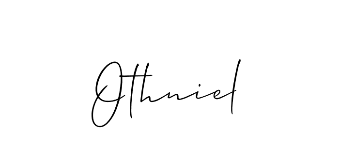 if you are searching for the best signature style for your name Othniel. so please give up your signature search. here we have designed multiple signature styles  using Allison_Script. Othniel signature style 2 images and pictures png