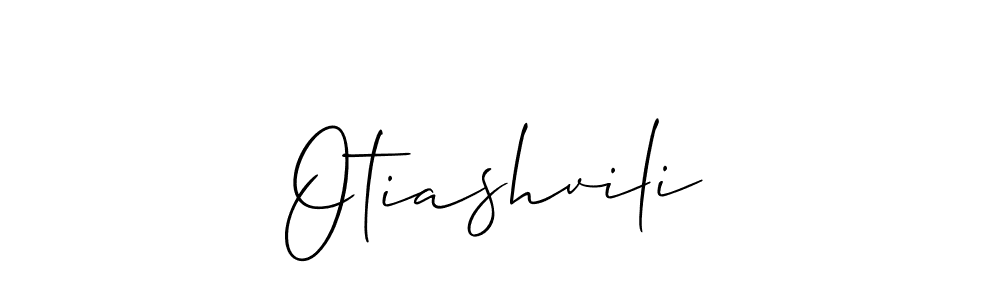 Use a signature maker to create a handwritten signature online. With this signature software, you can design (Allison_Script) your own signature for name Otiashvili. Otiashvili signature style 2 images and pictures png